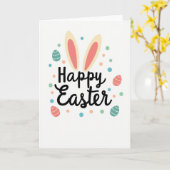 Pastel Polka Dot Easter Card カード (黄色い花)