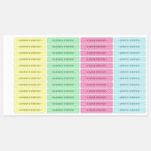 Pastel Polka Dot Kids Name Label ラベル (シート)