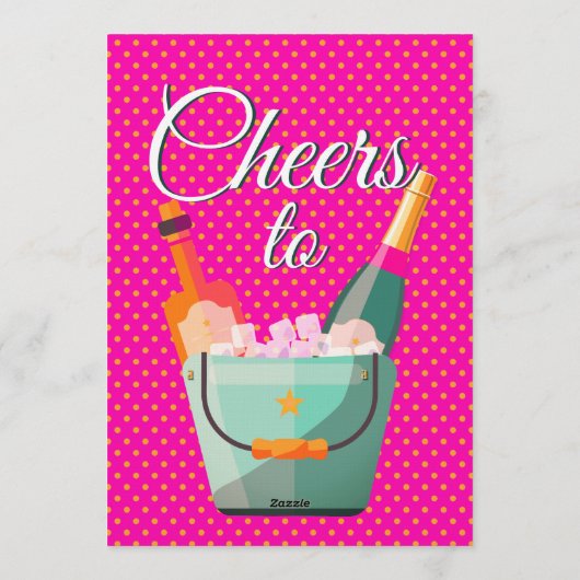 Pastel Polka Dots Birthday Party 招待状 (裏面)