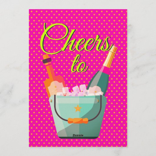 Pastel Polka Dots Birthday Party 招待状 (裏面)