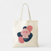 Pastel Poodle Mom Custom Name Tote Bag トートバッグ (裏面)