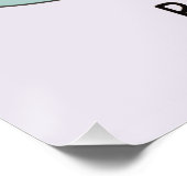 Pastel Poodle Puppy Dog with Books Glossy Poster ポスター (コーナー)