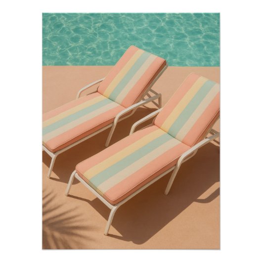 Pastel Poolside Lounge – Summer Vibes ポスター (正面)