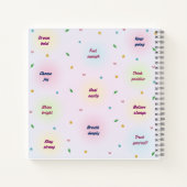 Pastel Positive Affirmations Pattern ノートブック (裏面)