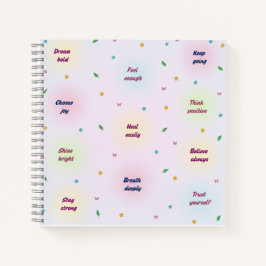 Pastel Positive Affirmations Pattern ノートブック