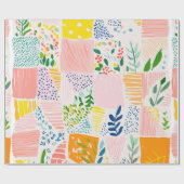 Pastel Preppy Patchwork ラッピングペーパー (フラット)