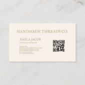 Pastel Pretty Girly Blush Pink Quilt Patchwork 名刺 (裏面)