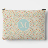 Pastel Pretty Spring Floral Pattern Monogram アクセサリーポーチ (正面)