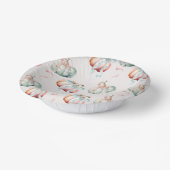 Pastel Pumpkin and Bows Gender Reveal Paper Bowl ペーパーボウル (傾斜あり)