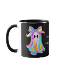 Pastel Pumpkin & Ghost Halloween Mug