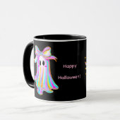 Pastel Pumpkin & Ghost Halloween Mug マグカップ (正面左)