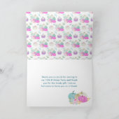Pastel Pumpkins Floral Birthday Party サンキューカード (内部)