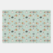 Pastel Pumpkins Wrapping Paper Sheets ラッピングペーパーシート (正面3)