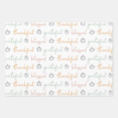 Pastel Pumpkins Wrapping Paper Sheets ラッピングペーパーシート (正面)