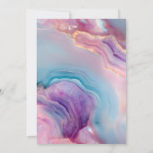 Pastel Purple Agate Photo Border 30th Birthday 招待状 (裏面)