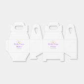 Pastel purple flower bridesmaid bride team boho mo フェイバーボックス (折り畳みなし)