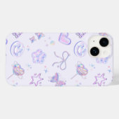Pastel Purple Holographic Y2K Kitsch Jelly Pattern Case-Mate iPhoneケース (裏面 (横))