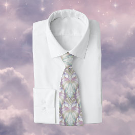 Pastel Purple Oracle Owl Pattern ネクタイ