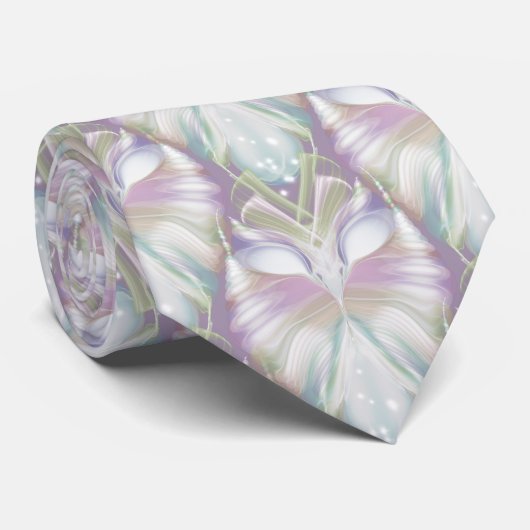 Pastel Purple Oracle Owl Pattern ネクタイ (ロール)