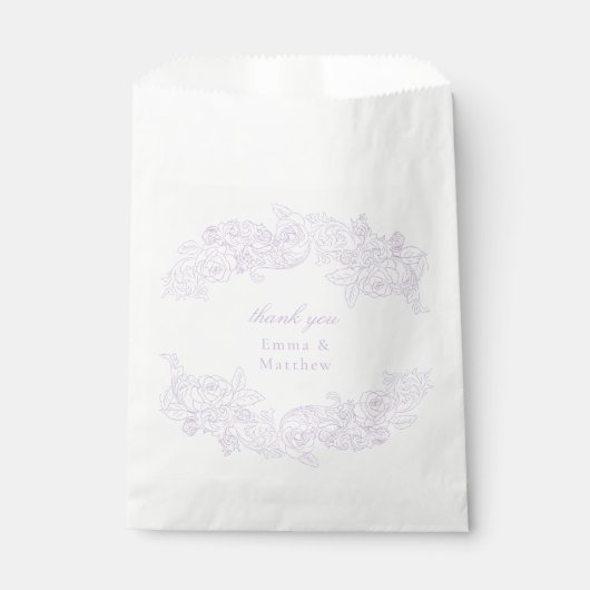 Pastel Purple Victorian Antique Classic Favor Bags フェイバーバッグ (正面)