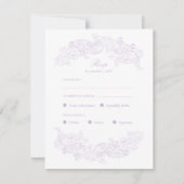 Pastel Purple Victorian Meal Choice RSVP Card (正面)