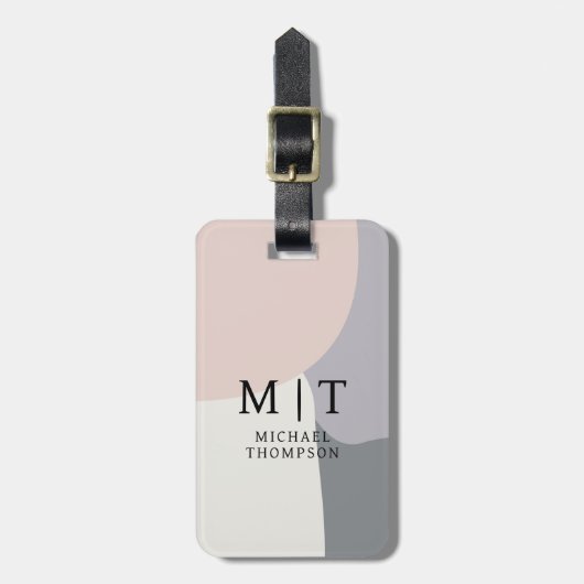 Pastel Quadrant Background Abstract Geometric  ラゲッジタグ (正面縦)