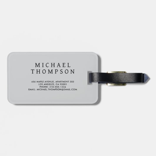 Pastel Quadrant Background Abstract Geometric  ラゲッジタグ (裏面横)