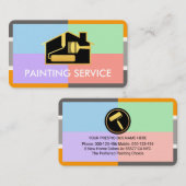 Pastel Quarters In Stylish Painting Frame 名刺 (正面/裏面)