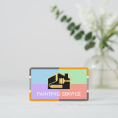 Pastel Quarters In Stylish Painting Frame 名刺 (スタンド正面)