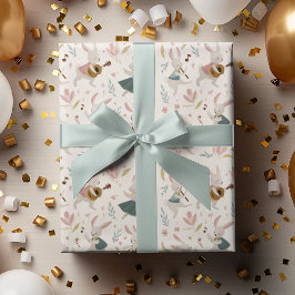 Pastel Rabbits Pattern | Easter Wrapping Paper ラッピングペーパー