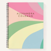 Pastel Rainbow Aesthetic ノートブック (正面)