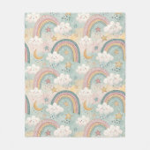 Pastel Rainbow Blanket Soft Gift Baby’s Arrival フリースブランケット (正面)
