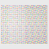 Pastel Rainbow Checkered Squares,Birthday, Baby ラッピングペーパー (フラット)
