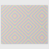 Pastel Rainbow Chevron Stripe Wrapping Paper ラッピングペーパー (フラット)