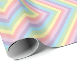 Pastel Rainbow Chevron Stripe Wrapping Paper ラッピングペーパー