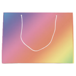 Pastel Rainbow Gift Bag ラージペーパーバッグ