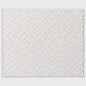 Pastel Rainbow Heart Pattern Wrapping Paper ラッピングペーパー (フラット)
