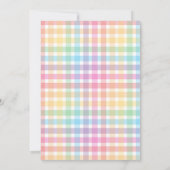 Pastel Rainbow It's Fun To Be Four 4th Birthday 招待状 (裏面)