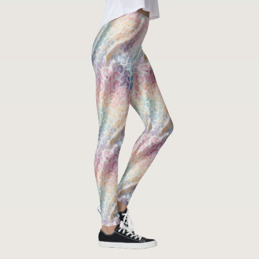 Pastel Rainbow Leopard Print Leggings レギンス (右)