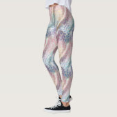 Pastel Rainbow Leopard Print Leggings レギンス (左)