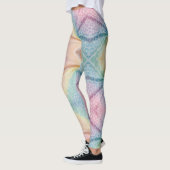 Pastel Rainbow Leopard Print Leggings レギンス (左)