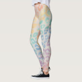 Pastel Rainbow Leopard Print Leggings レギンス (左)