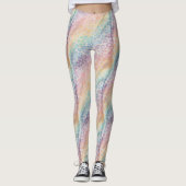 Pastel Rainbow Leopard Print Leggings レギンス (正面)