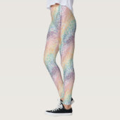 Pastel Rainbow Leopard Print Leggings レギンス (左)