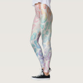 Pastel Rainbow Leopard Print Leggings レギンス (左)