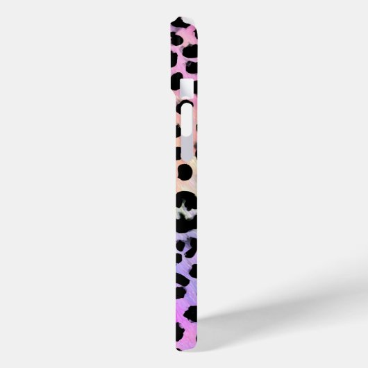 Pastel Rainbow Leopard Print Monogrammed Case-Mate iPhoneケース (裏面 / 左)