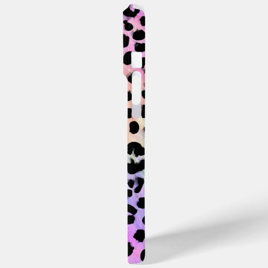Pastel Rainbow Leopard Print Monogrammed Case-Mate iPhoneケース (裏面 / 左)