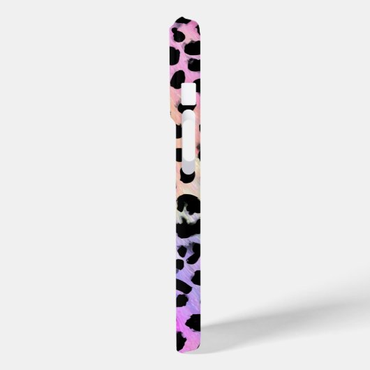 Pastel Rainbow Leopard Print Monogrammed Case-Mate iPhoneケース (裏面 / 左)