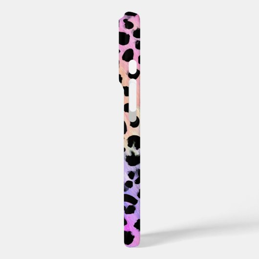 Pastel Rainbow Leopard Print Monogrammed Case-Mate iPhoneケース (裏面 / 左)