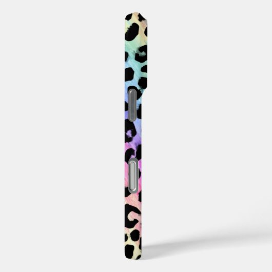 Pastel Rainbow Leopard Print Monogrammed Case-Mate iPhoneケース (裏面 / 右)